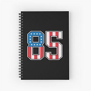 85 American Lucky Number Eighty-five United States Flag Spiral Notebook