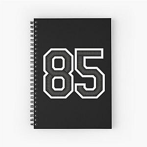 85 Black Jersey Sports Number eighty-five Football 85 Spiral Notebook