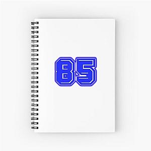 Blue Number 85 Spiral Notebook