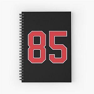 Sports Number 85, red black color lucky sport eighty five Spiral Notebook