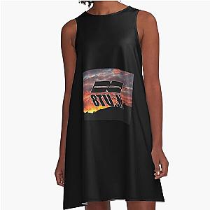 8 TURN Sunset Background A-Line Dress