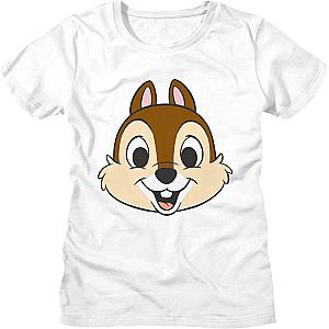 Women White Chip's Head Chip 'n Dale Rescue Rangers Shirt Official Merch 90S3003