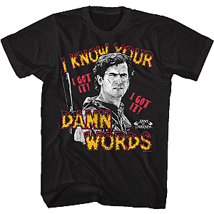 I Know Your Damn Words Army of Darkness T-Shirt Official Merch 90S3003