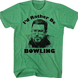 I'd Rather Be Bowling Big Lebowski T-Shirt Official Merch 90S3003