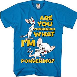 Pinky And The Brain Pondering Animaniacs T-Shirt Official Merch 90S3003