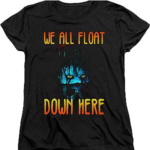 Womens We All Float Down Here IT Shirt Official Merch 90S3003