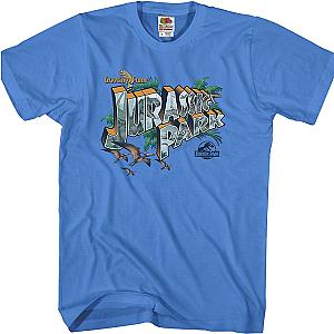 Greetings From Jurassic Park T-Shirt Official Merch 90S3003