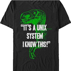 Unix System Jurassic Park T-Shirt Official Merch 90S3003