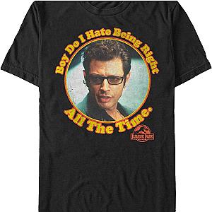 Boy Do I Hate Being Right All The Time Jurassic Park T-Shirt Official Merch 90S3003