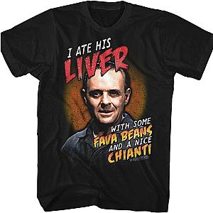 Ate His Liver Silence of the Lambs T-Shirt Official Merch 90S3003