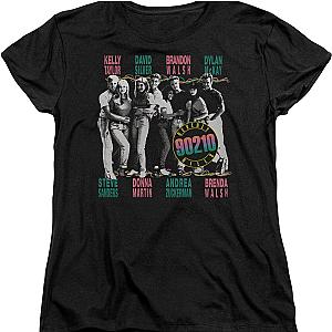 Womens The Cast Of Beverly Hills 90210 Shirt Official Merch 90S3003