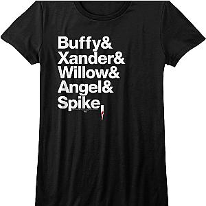 Womens Character Names Buffy The Vampire Slayer Shirt Official Merch 90S3003