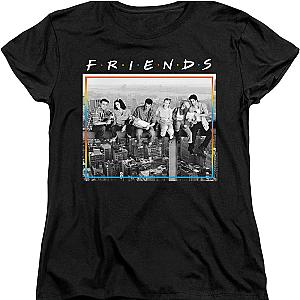 Womens Black and White Friends Shirt Official Merch 90S3003