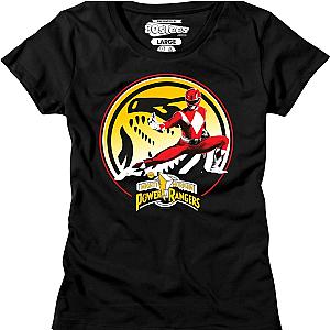 Womens Tyrannosaurus Power Coin Mighty Morphin Power Rangers Shirt Official Merch 90S3003