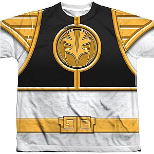 Youth White Ranger Sublimation Costume Shirt Official Merch 90S3003