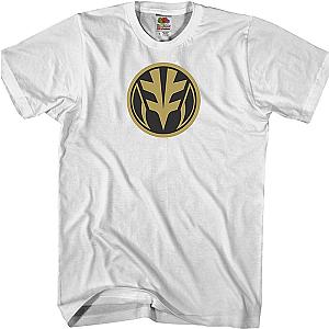 White Ranger Power Coin Mighty Morphin Power Rangers T-Shirt Official Merch 90S3003