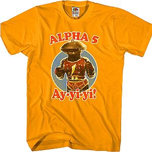 Alpha 5 Mighty Morphin Power Rangers T-Shirt Official Merch 90S3003