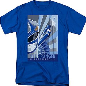 Blue Ranger Poster Mighty Morphin Power Rangers T-Shirt Official Merch 90S3003