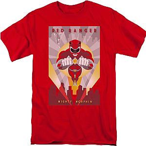 Red Ranger Poster Mighty Morphin Power Rangers T-Shirt Official Merch 90S3003