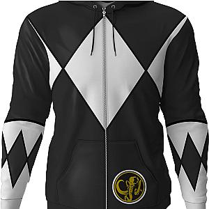 Black Ranger Mighty Morphin Power Rangers Costume Hoodie Official Merch 90S3003