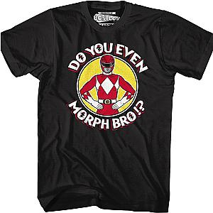 Red Ranger Do You Even Morph Bro Mighty Morphin Power Rangers T-Shirt Official Merch 90S3003