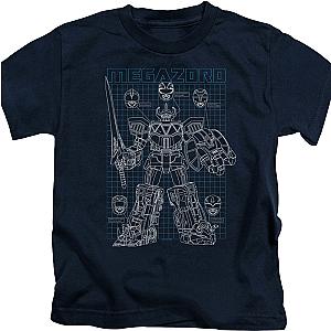 Youth Schematic Megazord Mighty Morphin Power Rangers Shirt Official Merch 90S3003