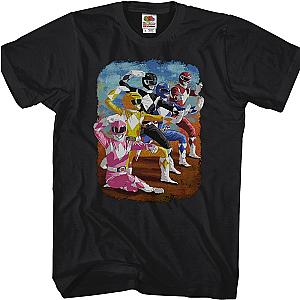 Painting Mighty Morphin Power Rangers T-Shirt Official Merch 90S3003