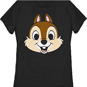 Women Black Chip's Head Chip 'n Dale Rescue Rangers Shirt Official Merch 90S3003