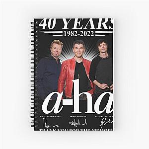 A-Ha 40 Years 1982 2022 Signatures Thank You For The Memories Spiral Notebook