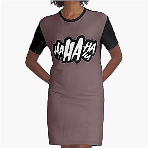 Ha ha ha ha Graphic T-Shirt Dress