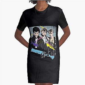 Original Styled 80s A-Ha band Graphic T-Shirt Dress