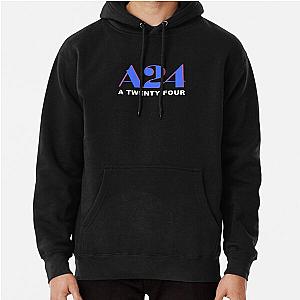 A24 Blue and Red Logo with Text Pullover Hoodie RB1508