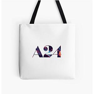 Dark holographic A24 logo All Over Print Tote Bag RB1508