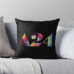 A24 tie dye logo Throw Pillow RB1508