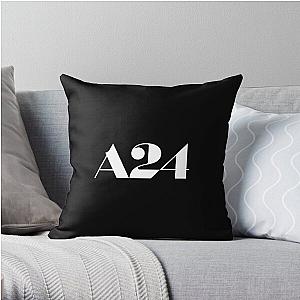 A24 - White Logo Throw Pillow RB1508