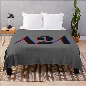 A24 Glitch Logo Throw Blanket RB1508