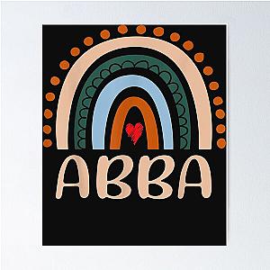 Abba Rainbow Grandma Cute Mothers Day Funny Abba  Poster