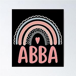 Abba Rainbow Grandma Cute Mothers Day Funny Abba Poster