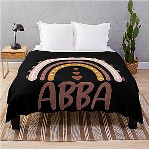 Abba Rainbow Grandma Cute Mothers Day Funny Abba Throw Blanket