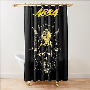 skull metal abba design Shower Curtain