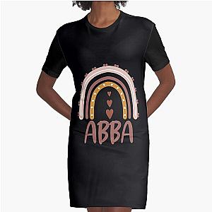 Abba Rainbow Grandma Cute Mothers Day Funny Abba Graphic T-Shirt Dress