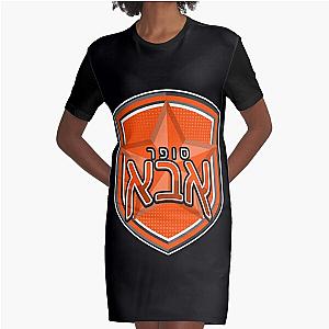 Super Abba Super Dad In Hebrew Classic T-Shirt Graphic T-Shirt Dress