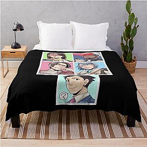 Ace attorney characters active Throw Blanket