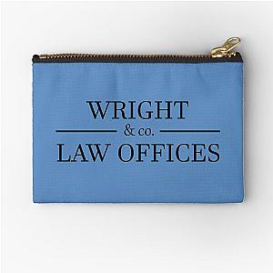 Ace Attorney Wright & Co Law Offices Black Zipper Pouch