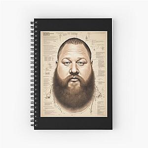 Action Bronson Blueprint, Portrait, Original Fan Art Spiral Notebook