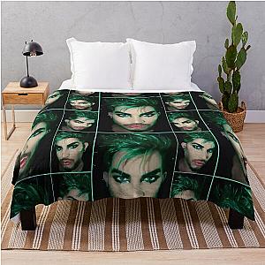 Gorgeous in green Adam Lambert  Throw Blanket