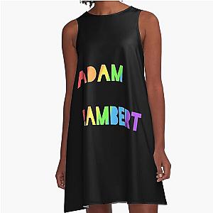 Adam Lambert rainbow   A-Line Dress