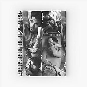 B&W Adam Lambert  Spiral Notebook