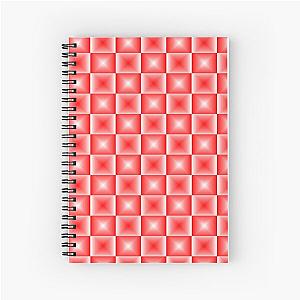 M5 - Red Square flash Pattern Spiral Notebook