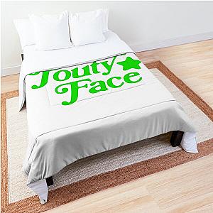 Addison Rae Pouty Face Green Comforter